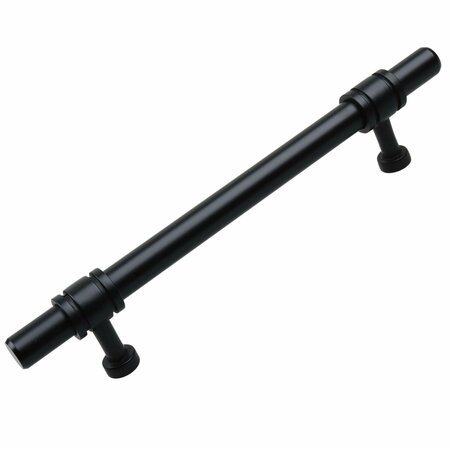 GLIDERITE HARDWARE 5-1/16 in. Center to Center Matte Black Barrel Ring Bar Pull - 4340-128-MB, 5PK 4340-128-MB-5